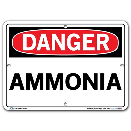 Vestil Polystyrene Sign, 7-1/2" H, 10-1/2" W, Polystyrene, Rectangle, English, SI-D-50-A-PS-040 SI-D-50-A-PS-040